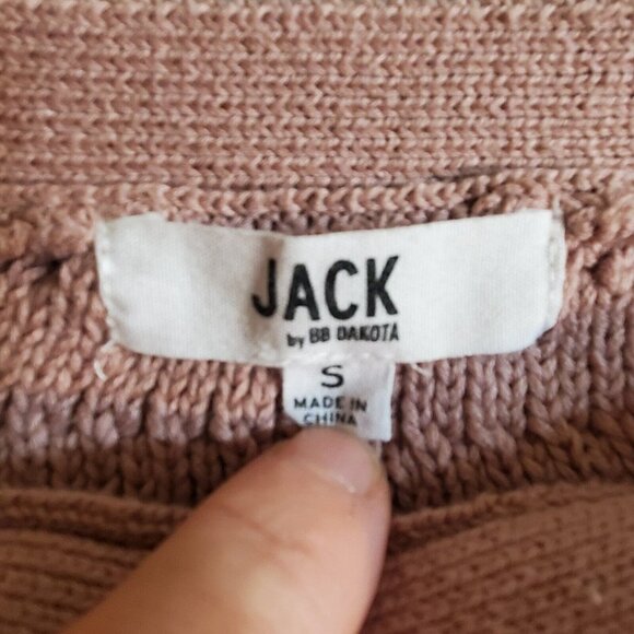Jack by BB Dakota Sweater Sz Small Womens Pink With Button Designs - Picture 6 of 11